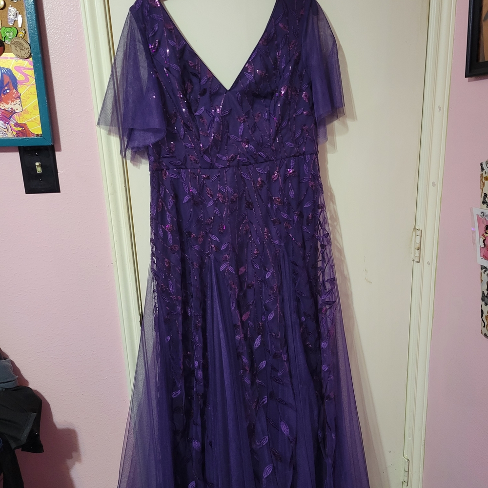 Ever Pretty Deep Purple Sequin Dress